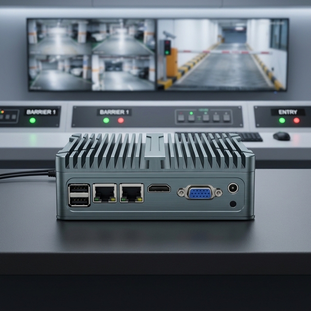 Reliable 24h Working Yantronic Industrial Panel PC Mini PCN2840 100N Watchdog Dual LAN 16GB RAM 128GB Stock for Parking Barrier