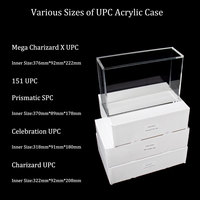 Boîte de collection UV Block 151 Ultra Premium en acrylique, étui magnétique prismatique SPC bleu Mega Charizard, étui de présentation en acrylique UPC