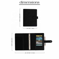 Agendas Hongbo personnalisés en cuir Saffiano Epi multicolores A5 avec 6 anneaux argentés, agenda budgétaire à feuilles mobiles disponible en format A5