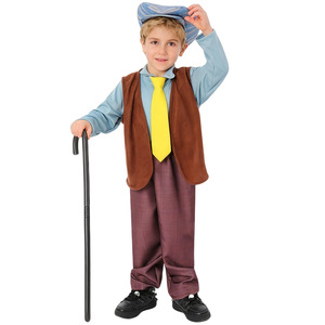 Disfraz de <span class=keywords><strong>Abuelo</strong></span> para Niños, Color Beige, para Halloween, Día del Niño, Juego de Roles, Cosplay de <span class=keywords><strong>Abuelo</strong></span>, Disfraces de Anciano - Product Image 3