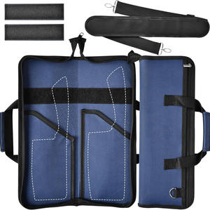 Free sample Personalized Waxed <b>Canvas</b> Leather Kitchen Chef Knife Storage <b>Roll</b> Portable Tool <b>Roll</b> Bag Knife Holder - Product Image 4