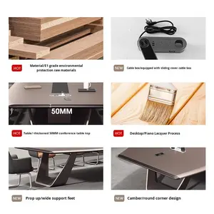 コワーキングスペースやコミュニティイベント向けのモダンなデザインのオフィスデスク - Product Image 3