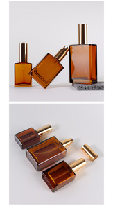 Vente chaude MLM – Flacon pulvérisateur en verre ambré personnalisé OEM 30ml 50ml 100ml – Bouteille carrée pour huile de parfum – Emballage cosmétique en gros - Product Image 5