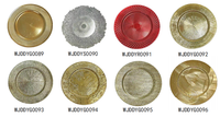 Assiette ronde de luxe réutilisable en PS de 13 pouces avec motif uni pour mariages et fêtes, sous-assiettes écologiques