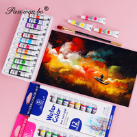 Peintures à l'huile professionnelles Panwenbo, 12 couleurs, tubes de 9 ml, couleurs à base d'huile non toxiques, peinture à l'huile pour artistes, pour enfants et adultes.
