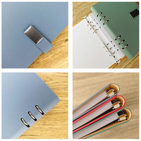 A5A6 Carnet de notes en cuir planificateur 6 anneaux portefeuille budgétaire avec feuilles mobiles et reliure à coudre planificateur d'argent