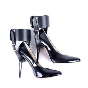 Zapatos Negros de Tacón Alto para Adultos, con Correas y Cierres Especiales, para Entrenamiento de Restricción y Prohibición, Venta al Por Mayor BDSM0132 - Product Image 2