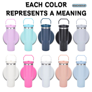 Borge 30oz 20oz đôi tường thép không gỉ chân không du lịch xe Mug Cup Tumbler với xử lý và rơm bán buôn số lượng lớn - Product Image 3