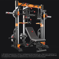 Rack de squat Smith Xinjuli, équipement de gym domestique et commercial, pour musculation, développé couché et crossover de câbles