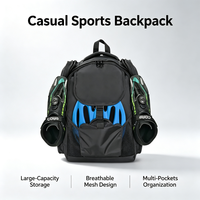 Sac à dos de sport imperméable pour patins à roulettes, sac de rangement pour chaussures de patinage en tissu Oxford, sac à dos à double bandoulière avec fermeture éclair pour la gym OEM