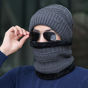 2021 nuevo diseño de alta calidad Beaine sombreros de punto de <span class=keywords><strong>lana</strong></span> con forro polar y grueso protector de orejas hombres <span class=keywords><strong>gorro</strong></span> de punto con piel interior - Product Image 2