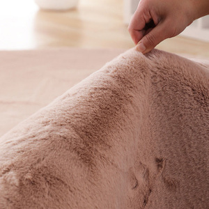 Hộ gia đình hiện đại mềm Faux Thỏ lông thảm với TPR ủng hộ lông sang trọng Fluffy thảm cho phòng khách chân Mat Thảm bán buôn - Product Image 4