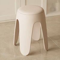 Bancs hauts modernes Tabourets souples avec sièges carrés en plastique épaissi pour adultes enfants Salon robuste Salle à manger Utilisation dans le parc