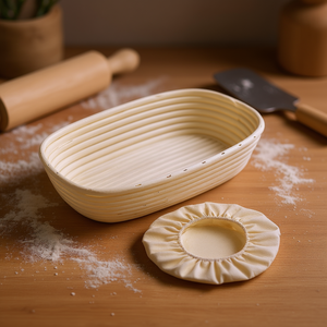 Westmark Oval Proofing <b>Basket</b> Set 33.5x20.5x8cm With Cover For <b>Bread</b> Baking - Product Image 3