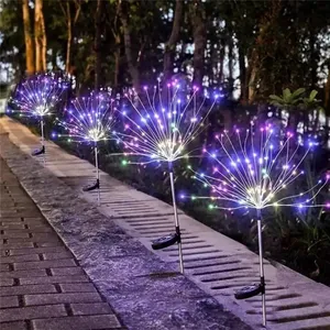 90/120/150 LED Firework LED String Lights Fairy Decorative Twinkle Starburst Solar Garden Light