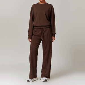 Nouvel <span class=keywords><strong>ensemble</strong></span> de survêtement personnalisé pour <span class=keywords><strong>femme</strong></span> : sweat à capuche, pantalon de <span class=keywords><strong>jogging</strong></span> taille haute et haut de yoga à manches longues - Product Image 5