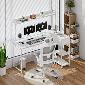 Hot Bán Nhà L-Hình Bàn Với Kệ Sách Và Ngăn Kéo Trò Chơi Bằng Gỗ Bảng Với Ổ Cắm Điện Và LED - Product Image 1