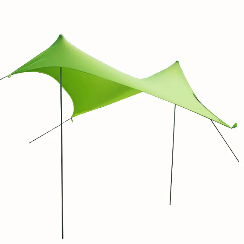 2 in 1 ultraleggero singolo strato 210T Nylon impermeabile amaca da campeggio all'aperto tenda antipioggia