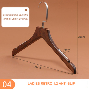 저렴한 공장 가격 코트 옷걸이 골동품 나무 인쇄 로고 걸이 - Product Image 3