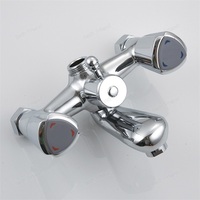 Ensemble de robinetterie de douche pour baignoire murale en alliage de zinc, mitigeur à double bouton