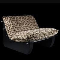 Fauteuil de loisirs en bois massif et tissu jacquard, style rétro Bauhaus du milieu du siècle, mobilier d'intérieur nordique