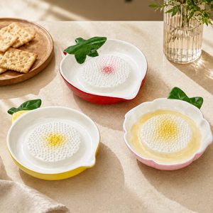 Juego de Platos Ralladores de Cerámica con Forma de Fruta - Reutilizables y Ecológicos para Limón, Fresa, Melocotón, Ajo, Jengibre, Aptos para <span class=keywords><strong>Microondas</strong></span> - Product Image 3