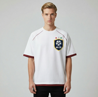 Maßgefertigtes Herren 100% Baumwoll-T-Shirt 200gsm Gestricktes Jersey Kurzarm Casual Einfarbig mit Kontrastbesatz für Alltägliches Tragen