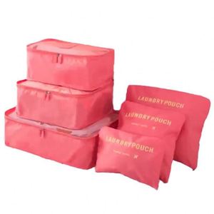Sacs de voyage personnalisés avec logo, nouveaux sacs à linge, sacs de compression pour bagages, ensemble de 6 cubes de rangement de voyage - Product Image 2