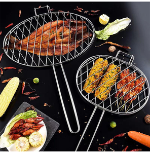 Ngoài trời kim loại thịt nướng dây lưới spacesaving BBQ Rack cho bánh mì kẹp thịt cá nhà bếp công cụ thanh Phụ kiện cho nướng thịt hải sản - Product Image 5