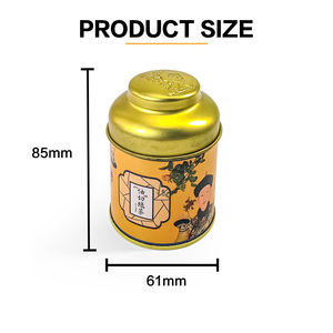 JYB Vintage Chinese Emperor Tea Tin Canister Boîte ronde décorative en métal pour feuilles de thé/herbes/cadeaux et stockage - Product Image 3
