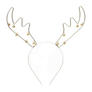 Sparkling <b>Reindeer</b> Headband with Bells - Glam Christmas Hair Accessories for Women, Party Headpiece - Product Image 2