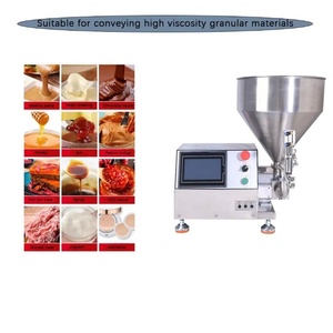 Machine de remplissage à pompe rotative pour sauces à haute viscosité (confiture, curry, beurre de cacahuète, tahini), <span class=keywords><strong>foie</strong></span> <span class=keywords><strong>gras</strong></span>, lait concentré, fromage et garnitures à base de viande - Product Image 1