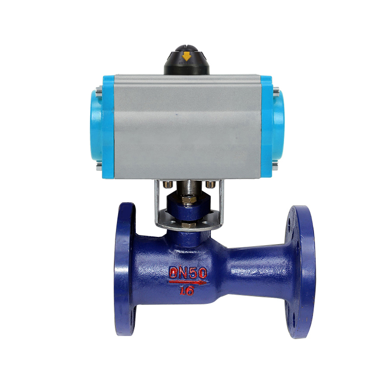 DN50 2 pulgadas 12V 24V CF8 de acero inoxidable actuador neumático brida neumático integrado válvula de bola