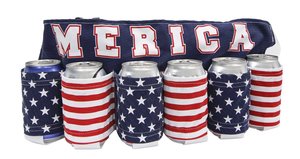 Sangle de ceinture de bière à thème du 4 juillet USA Americana Patriotic Beverage Can Holder Fanny Packs pour les fêtes - Product Image 3