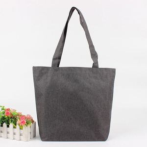 Custom Print Brand Logo High Quality Durable Plain Canvas Tote Bag Large Capacity Minimalist Reusable Shopping Bag - Product Image 3