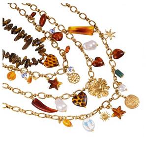 Elegante Leopardenmuster-Herzkette aus 316L Edelstahl mit 18K Gold-Galvanisierung, Wasserfest und Langlebiger Schmuck - Product Image 1