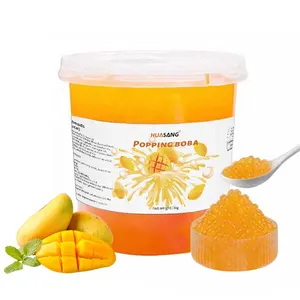 A buon mercato sapore di mango poping bobas palline di frutta succo di gelatina pop boba perline per bere caffè bolla di tè ingredienti del negozio