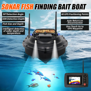 Sonar de pêche pour <span class=keywords><strong>bateau</strong></span> à appât 7,4 V, détecteur de poissons sans fil avec positionnement GPS et télécommande - Product Image 2