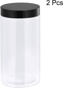 Envases de Plástico PET para Crema Cosmética de Gran Tamaño, 200ml, 250ml, 300ml, Recipientes para Exfoliante, Almacenamiento de Alimentos, Tapa Negra/Plateada, Cuidado Personal - Product Image 3