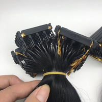 Vente en gros de cuticule alignée 100% cheveux humains purs et vierges russes Extension de cheveux 6D droits à 5 rangées de toutes les couleurs