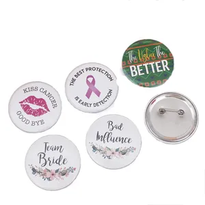 Cheap blank tin badge Wholesale custom buttons pins button tin badge Star shape button badges supplier tin flashing