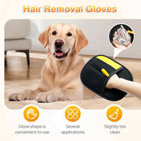 Gant électrostatique double face pour l'élimination des poils de chien, réutilisable, efficace, lavable, en stock, écologique, doux pour les animaux de compagnie