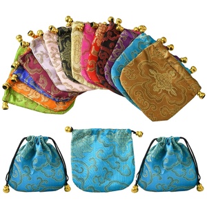 Silk Brocade Necklace Earrings <b>Fabric</b> <b>Gift</b> <b>Bag</b> Luxury Jewelry Packing Sachet Storage Case Jewelry Packaging Pouch - Product Image 1