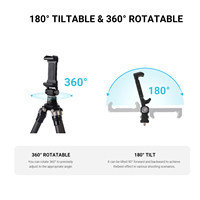 Support de téléphone réutilisable en alliage d'aluminium pour griffe porte-accessoire, adaptateur de trépied flexible, double griffe porte-accessoire pour microphone et lumière LED