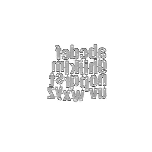 Juego de decoración creativa DIY 3D para tarjetas de felicitación, juego de 26 piezas, letras de Metal grabadas en oro superior/minúsculas, troquel para álbum de recortes para Metal - Product Image 5