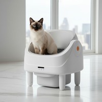 Litière pour chat intelligente de luxe à grande capacité, contrôlable par application, avec ramassage automatique des excréments, litière électrique pour la vie en intérieur des chatons