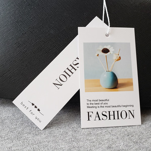 Thẻ treo cao cấp tùy chỉnh quần áo treo nhãn thẻ làm cho thẻ màu khác nhau làm cho quá trình thiết kế nhiều tùy chọn - Product Image 3