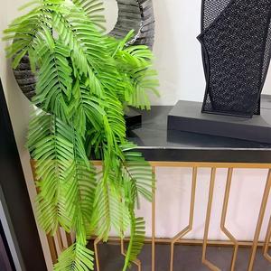 Feuilles de palmier artificielles suspendues, fausse fougère tropicale, décoration murale, branche de <span class=keywords><strong>saule</strong></span> <span class=keywords><strong>pleureur</strong></span> pour la maison, mariage, jardin vertical - Product Image 5