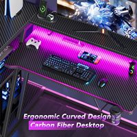 Offre Spéciale échantillon gratuit bureau de jeu pour Gamer Table de jeu avec bureau d'ordinateur RVB avec porte-gobelet Tables de jeu Z8