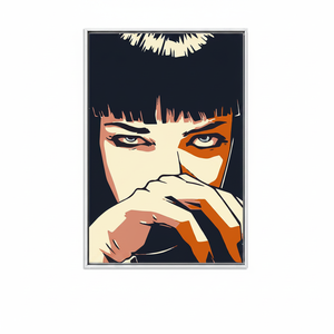 Modern Pulp Fiction Canvas Print: Sleek, Artistic Home Decor,WHITE <b>FRAMED</b> CANVAS - Product Image 2